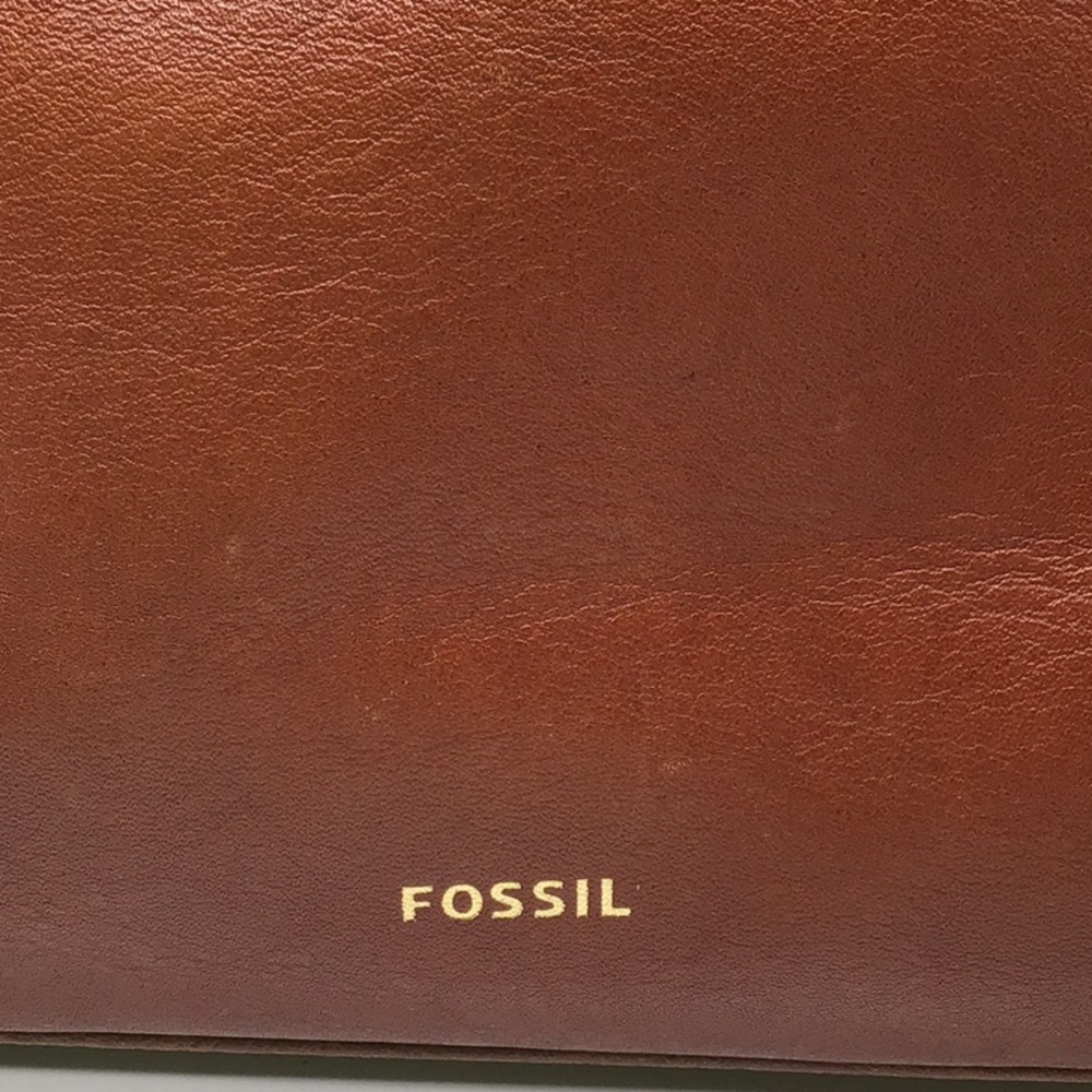 Fossil Cognac Brown Leather Tote - Picture 5 of 16